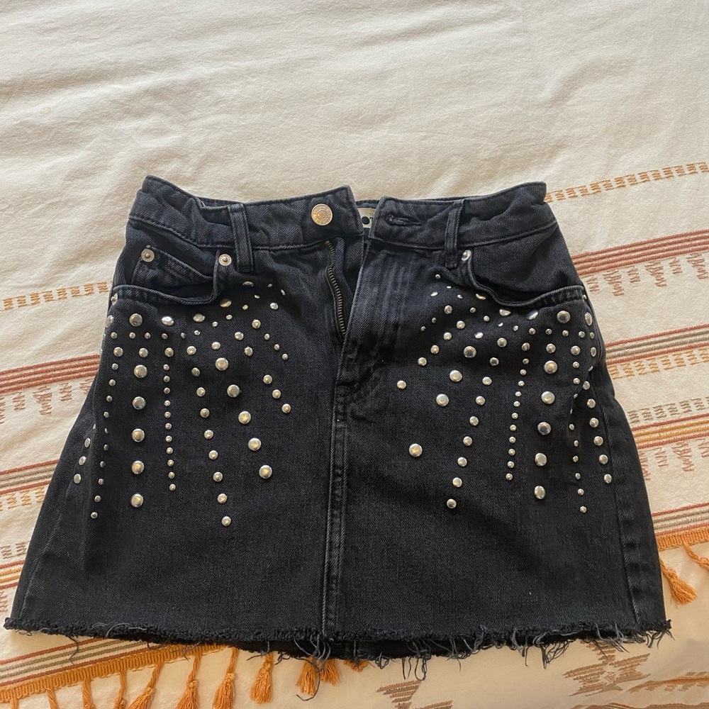Urban outfitters black denim skirt